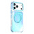 iPhone 18 Pro Dual Color Gradient Discolor 360 Degree Rotation Holder Magnetic Phone Case - Blue