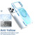 iPhone 18 Pro Dual Color Gradient Discolor 360 Degree Rotation Holder Magnetic Phone Case - Blue