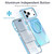 iPhone 18 Pro Dual Color Gradient Discolor 360 Degree Rotation Holder Magnetic Phone Case - Blue