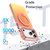 iPhone 18 Pro Dual Color Gradient Discolor 360 Degree Rotation Holder Magnetic Phone Case - Orange