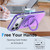 iPhone 18 Pro Dual Color Gradient Discolor 360 Degree Rotation Holder Magnetic Phone Case - Purple