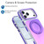 iPhone 18 Pro Dual Color Gradient Discolor 360 Degree Rotation Holder Magnetic Phone Case - Purple