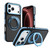 iPhone 18 Pro Dual Color Skin Feel 360 Degree Rotation Holder Magnetic Phone Case - Blue