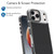 iPhone 18 Pro Dual-Color Carbon Fiber Texture Acrylic Hybrid TPU Phone Case - Black