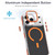 iPhone 18 Pro Dual-Color Carbon Fiber Texture Magsafe Phone Case - Orange
