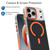 iPhone 18 Pro Dual-Color Carbon Fiber Texture Magsafe Phone Case - Orange