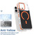 iPhone 18 Pro Dual-Color Carbon Fiber Texture Magsafe Phone Case - Orange