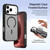 iPhone 18 Pro DUX DUCIS Lawa Series 2 in 1 Wallet Zipper Detachable MagSafe Phone Case with Lanyard - Black