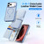 iPhone 18 Pro DUX DUCIS Lawa Series 2 in 1 Wallet Zipper Detachable MagSafe Phone Case with Lanyard - Light Blue