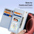 iPhone 18 Pro DUX DUCIS Lawa Series 2 in 1 Wallet Zipper Detachable MagSafe Phone Case with Lanyard - Light Blue