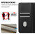 iPhone 18 Pro Embossed Meander Pattern RFID Vegan Leather Phone Case - Black