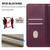 iPhone 18 Pro Embossed Meander Pattern RFID Vegan Leather Phone Case - Dark Purple