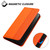 iPhone 18 Pro Embossed Meander Pattern RFID Vegan Leather Phone Case - Orange
