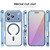 iPhone 18 Pro ENKAY Hat-Prince Magnetic Matte Translucent Phone Case with Large Arc Film - Blue