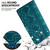 iPhone 18 Pro Ethnic Pattern Embossed Vegan Leather Phone Case - Green