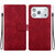 iPhone 18 Pro Ethnic Pattern Embossed Vegan Leather Phone Case - Red