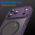 iPhone 18 Pro Fan Dun Series TPU Hybrid PC Frosted Magsafe Phone Case - Purple