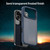 iPhone 18 Pro Fanying Series PC Hybrid TPU Translucent Frosted Phone Case - Cyan Blue