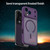 iPhone 18 Pro Fanying Series Precision Camera Hole PC Hybrid TPU Translucent Frosted Magnetic Phone Case - Crystal Purple
