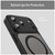 iPhone 18 Pro Fanying Series Precision Camera Hole PC Hybrid TPU Translucent Frosted Magnetic Phone Case - Translucent Black
