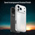 iPhone 18 Pro Fanying Series Precision Camera Hole PC Hybrid TPU Translucent Frosted Phone Case - Matte White