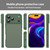 iPhone 18 Pro Fanying Series Precision Camera Hole PC Hybrid TPU Translucent Frosted Phone Case - Olive Green