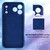 iPhone 18 Pro Fine Hole Glossy Glitter Magnetic TPU Phone Case with Same Color Hand Strap - Blue