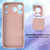 iPhone 18 Pro Fine Hole Glossy Glitter Magnetic TPU Phone Case with Same Color Hand Strap - Pink