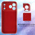 iPhone 18 Pro Fine Hole Glossy Glitter Magnetic TPU Phone Case with Same Color Hand Strap - Red