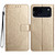 iPhone 18 Pro Flower Embossed Leather Phone Case - Gold