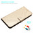 iPhone 18 Pro Flower Embossed Leather Phone Case - Gold