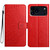 iPhone 18 Pro Flower Embossed Leather Phone Case - Red