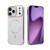 iPhone 18 Pro Frameless Half-Wrapped Carbon Fiber Texture PC Magnetic Phone Case - Silver