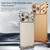 iPhone 18 Pro Frameless Metal Corner Pad Phone Case with Lens Film - Titanium Gray