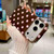 iPhone 18 Pro Full Coverage IMD Printed Retro Large Dots Pattern TPU Phone Case - Coffee