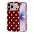 iPhone 18 Pro Full Coverage IMD Printed Retro Large Dots Pattern TPU Phone Case - Red