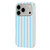 iPhone 18 Pro Full Coverage IMD Printed Vertical Stripes TPU Phone Case - Blue