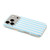 iPhone 18 Pro Full Coverage IMD Printed Vertical Stripes TPU Phone Case - Blue