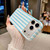 iPhone 18 Pro Full Coverage IMD Printed Vertical Stripes TPU Phone Case - Blue
