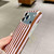 iPhone 18 Pro Full Coverage IMD Printed Vertical Stripes TPU Phone Case - Coffee