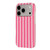 iPhone 18 Pro Full Coverage IMD Printed Vertical Stripes TPU Phone Case - Pink