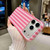 iPhone 18 Pro Full Coverage IMD Printed Vertical Stripes TPU Phone Case - Pink