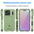 iPhone 18 Pro Full Coverage Shockproof TPU Phone Case - Green