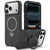 iPhone 18 Pro Gen1.5 Pivot Ring Holder TPU Hybrid PC Phone Case - Black