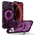 iPhone 18 Pro Glitter 360 Rotation Magnetic Holder Phone Case - Cherry Red