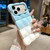 iPhone 18 Pro Gradient Cloud Square TPU Phone Case - Blue White