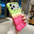 iPhone 18 Pro Gradient Cloud Square TPU Phone Case - Green Rose Red