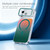 iPhone 18 Pro Gradient Discolor Lens Protector Kickstand Magnetic Phone Case - Green