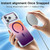 iPhone 18 Pro Gradient Discolor Lens Protector Kickstand Magnetic Phone Case - Purple