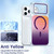 iPhone 18 Pro Gradient Discolor Lens Protector Kickstand Magnetic Phone Case - Purple